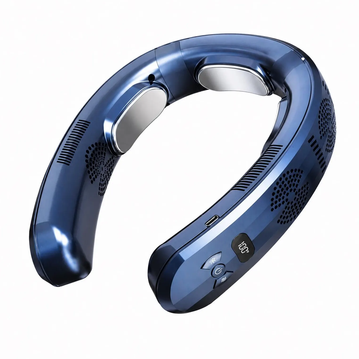 Hands-Free Neck Climate Regulator, Wearable Cool & Warm Device With Digital Power Display And Usb Charging