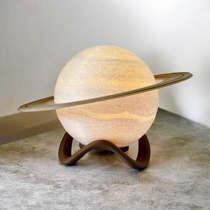 Planet Shaped Ambient Lighting Lamp, Usb Powered Saturn Decor Light With Adjustable Multi-Tone Illumination And Sculptured Support Stand