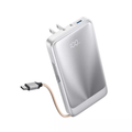 All-In-One Fast Charging Power Bank, Foldable AC Plug Portable Charger With Attached Usb-C Cord & Digital Power Display