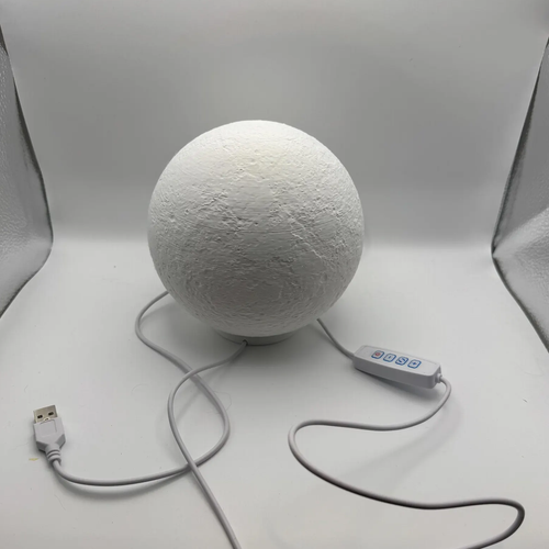 Textured Sphere Lunar Night Light, Usb Powered Desk Ambient Lamp With Adjustable Lighting Modes For Cosmic Interior Ornament