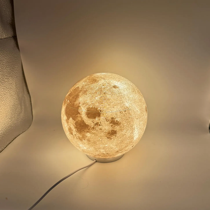 Textured Sphere Lunar Night Light, Usb Powered Desk Ambient Lamp With Adjustable Lighting Modes For Cosmic Interior Ornament