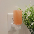 Cylindrical Crystal Plug-In Night Lamp, Rotatable Wall Socket Ambient Light With Integrated On Off Switch For Cozy Indoor Atmosphere