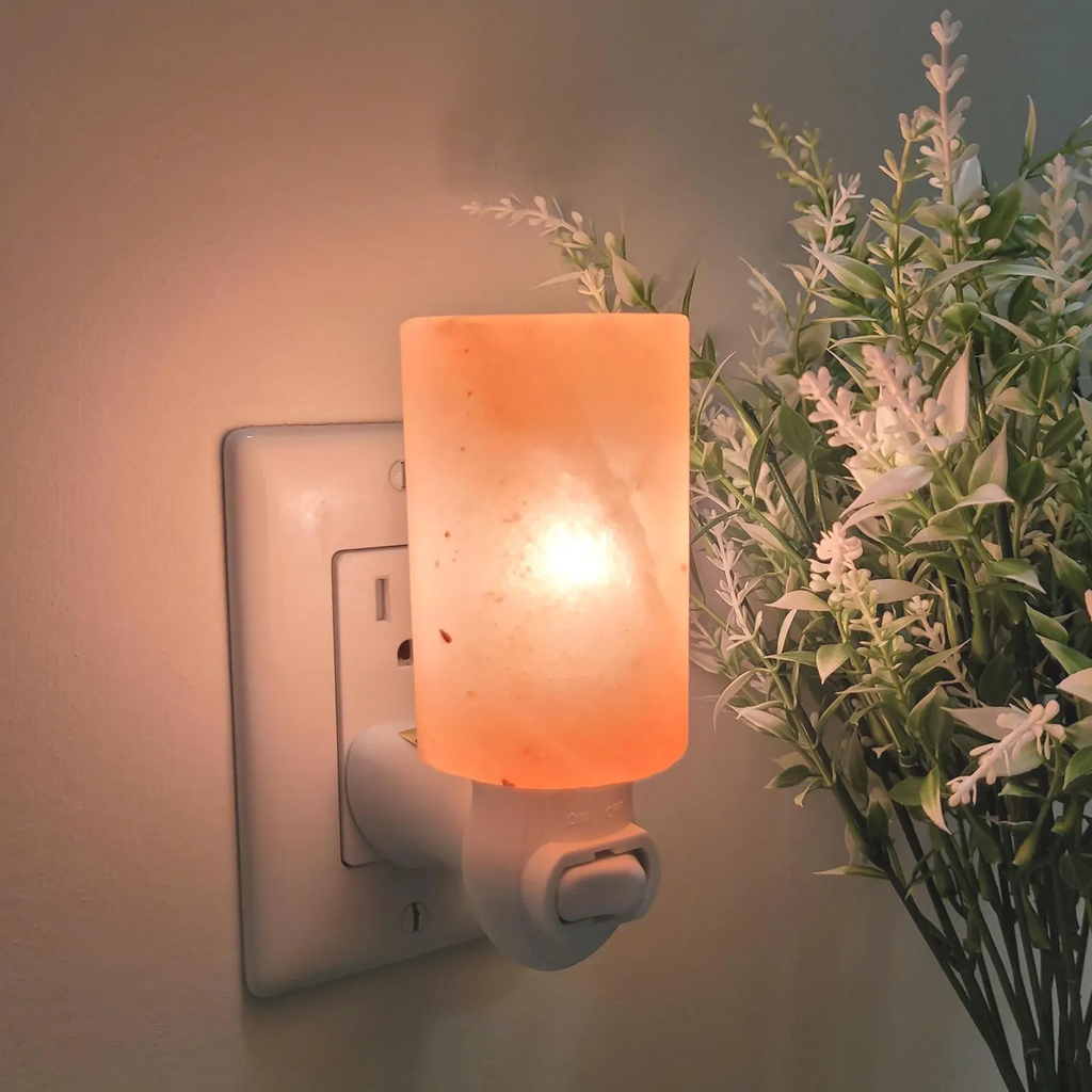 Cylindrical Crystal Plug-In Night Lamp, Rotatable Wall Socket Ambient Light With Integrated On Off Switch For Cozy Indoor Atmosphere