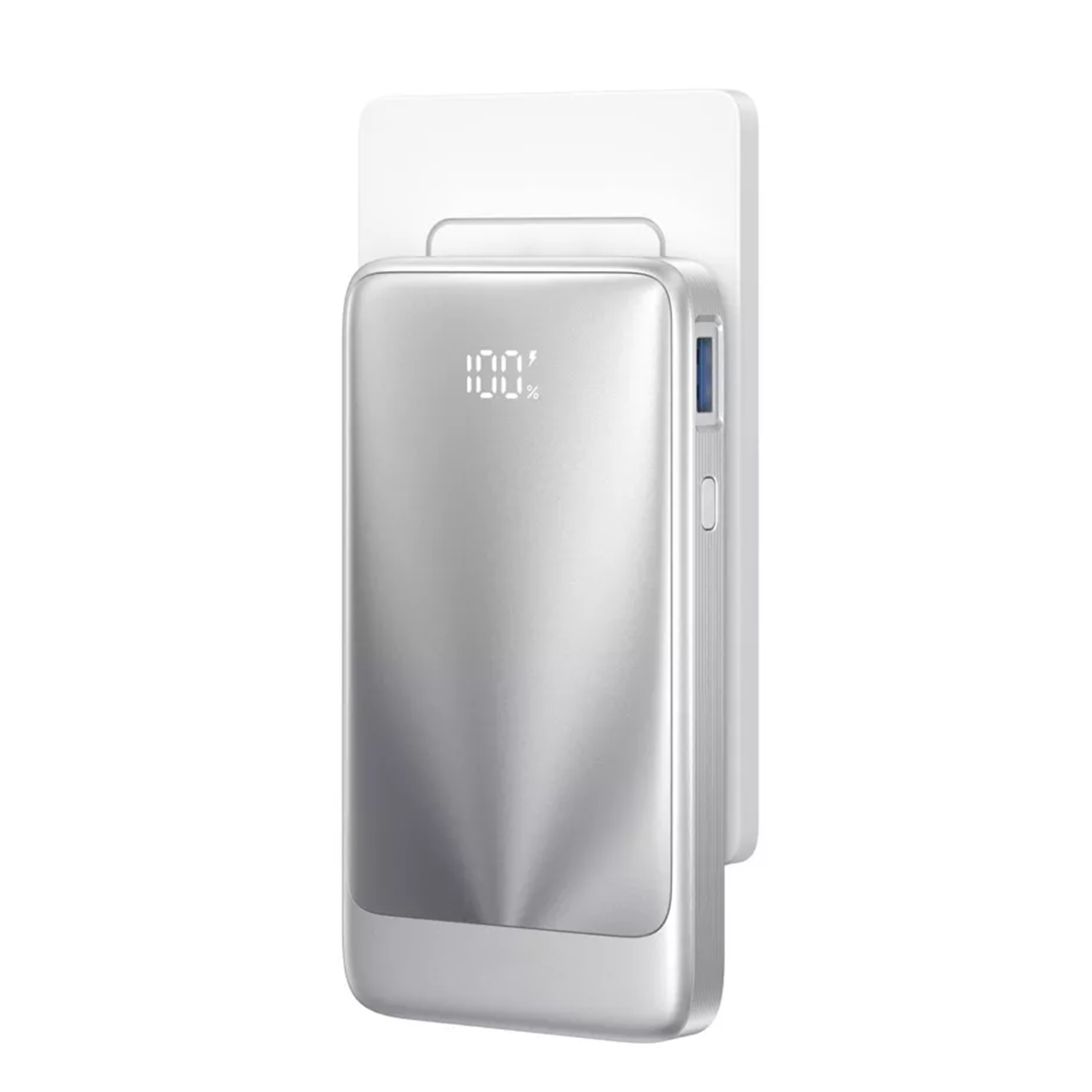 All-In-One Fast Charging Power Bank, Foldable AC Plug Portable Charger With Attached Usb-C Cord & Digital Power Display