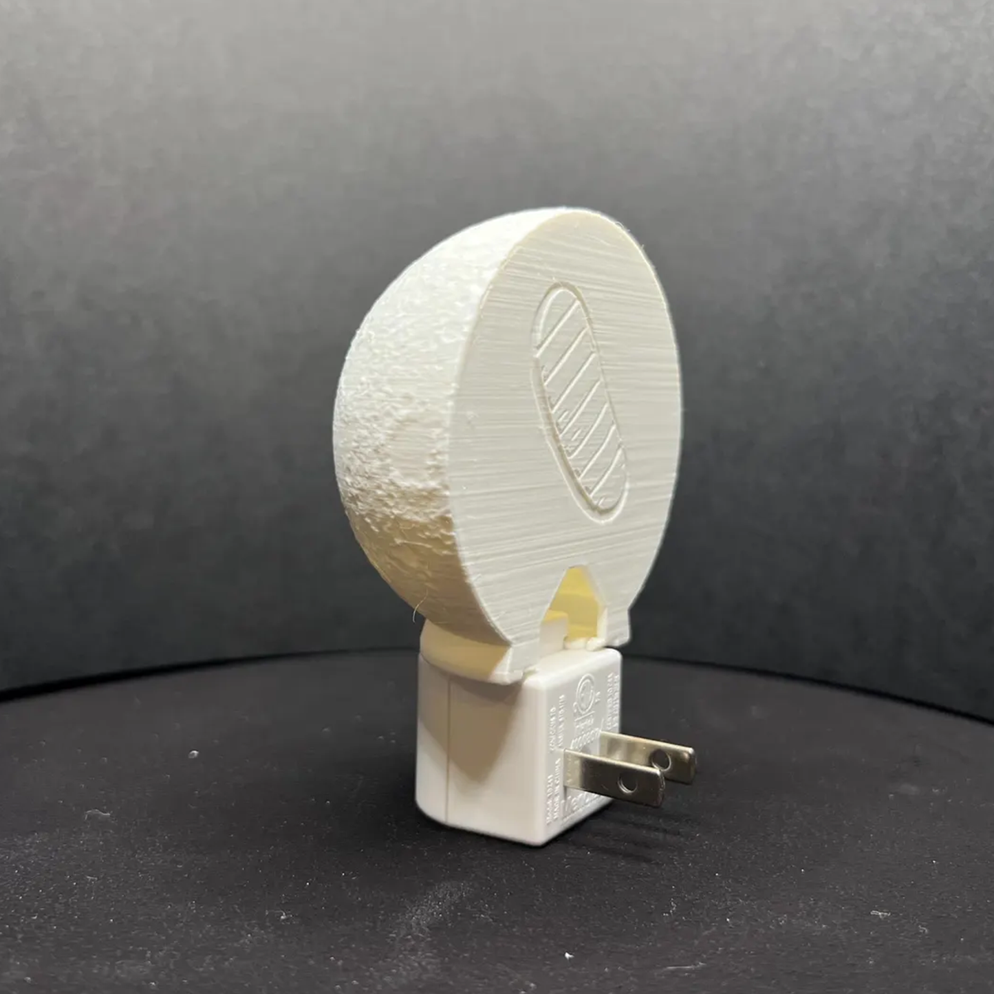 Lunar Surface Plug-In Night Lamp, Planet Themed LED Wall Socket Light With Embedded Control Button